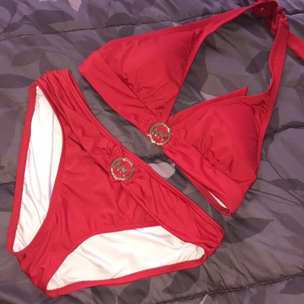 Michael Kors red bikini